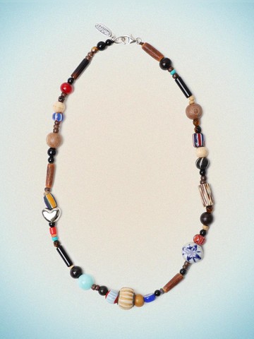 Natural Sterling Silver Mixed Stone Necklace [Multi]