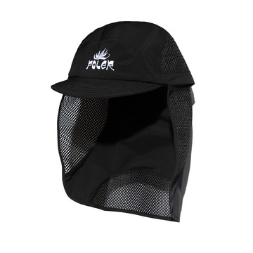 日本限定 POLER 2WAY MESH SUNGUARD CAP 兩用防曬透氣休閒網帽/遮陽戰術帽/ 可拆卸式遮陽裁片 / 黑色