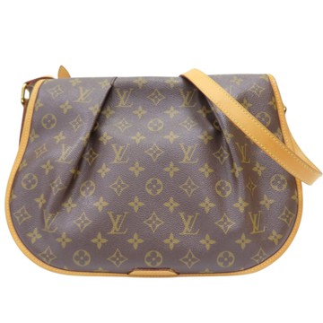 LOUIS VUITTON LV 路易威登 棕色 原花帆布 Menilmontant MM 肩背包 【二手名牌BRAND OFF】