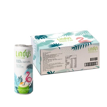 椰子水 Lindy's 100%原味椰子水(310mLX24入)