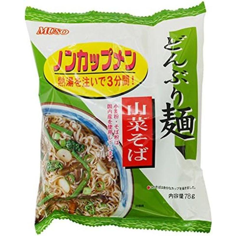 ムソー どんぶり麺・山菜そば 78g×4袋