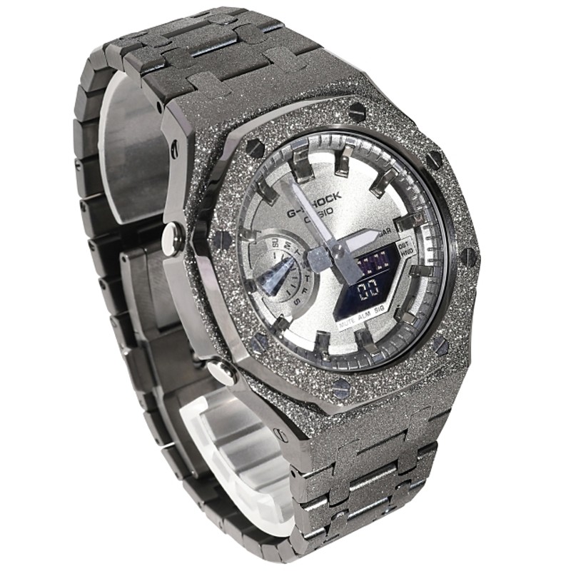 G-SHOCK GA2100 カシオーク フロステッド ガンメタ カスタム ステンレス製 艶消しモデル Frosted Edition |  LINEショッピング