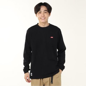 CHUMS Booby Logo Brushed L/S T-Shirt 男 長袖上衣 黑色 CH012668K001