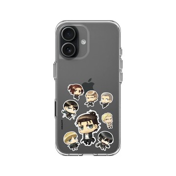 iPhone 17 Clear Case（相機按鈕） 透明 - 進擊的巨人 Attack On Titan -S4 - Q版角色大集合