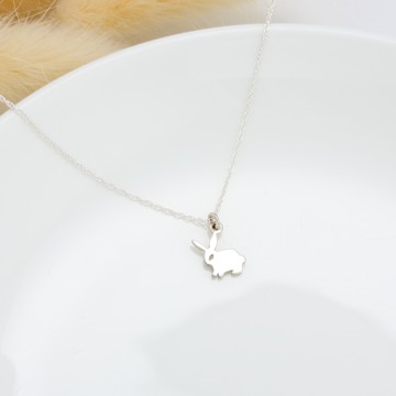 【Angel & Me】兔子 小白兔 s925 純銀 項鍊 生日 聖誕節 禮物