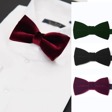 Laifuu.爵士絨布新郎主持結婚男領結糾糾