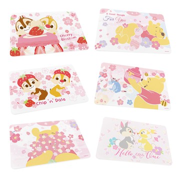 迪士尼Disney 櫻花季珪藻土吸水地墊60x39 維尼 奇奇蒂蒂 邦妮 硅藻土腳踏墊 防潮【5ip8】DN0277