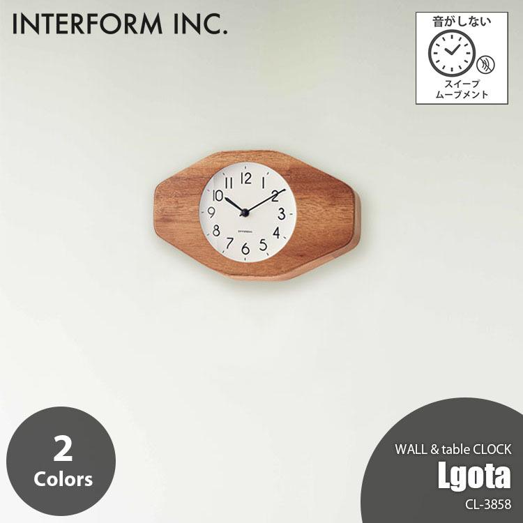 INTERFORM インターフォルム Lgota ルゴタ 置き掛け兼用時計 CL-3858