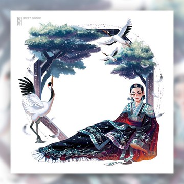 儀式感套裝 - 韓國女孩韓服插畫明信片 (uha)