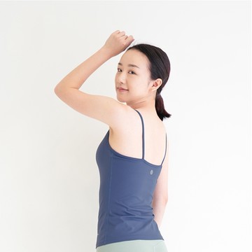 【Mukasa】LISSOM 細肩U領背心上衣 - 梵星藍 - MUK-22003