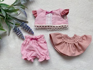 蕾絲蝴蝶結睡衣與裙子套裝