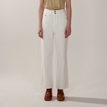 AVVJOY緹花刷破造型直筒牛仔褲CL2311108