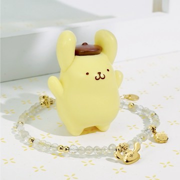 【STORY故事銀飾】布丁狗喜拿一起玩系列-Pompompurin天然黃水晶餅乾純銀手鍊