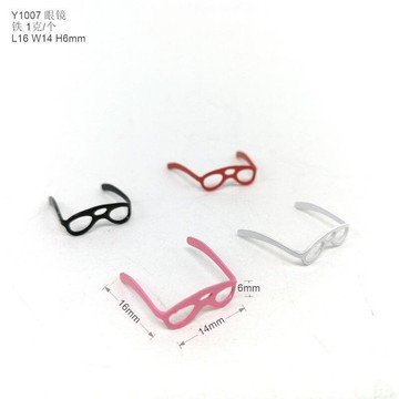 DollHouse娃娃屋BJD微縮模型OB11配件迷你眼 鏡玩 具黑框眼 鏡袖珍[滿300發貨]