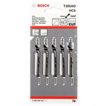 BOSCH 博世 台灣公司貨 線鋸片T 101 AO 2608630031 5支  1組