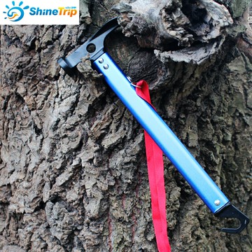戶外登山野營帳篷拔砸地釘地釘錘子多功能 鋁合金 帶鉤子榔頭包郵
