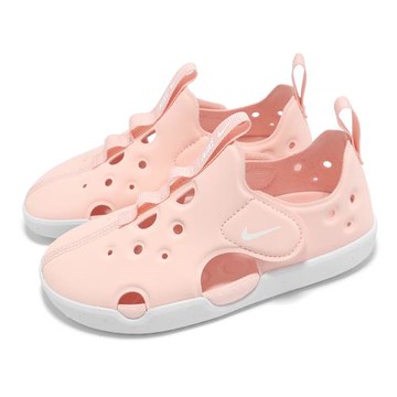 Nike 涼拖鞋 Sunray Protect 4 TD 小童 童鞋 粉紅 白 魔鬼氈 休閒鞋 學步鞋 HF6278-600