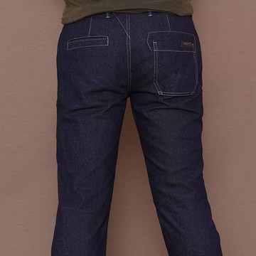 莫斯科 中腰直筒修身丹寧褲款 (藏青色 / 黑鐵灰) 藏青#34(褲長70cm)