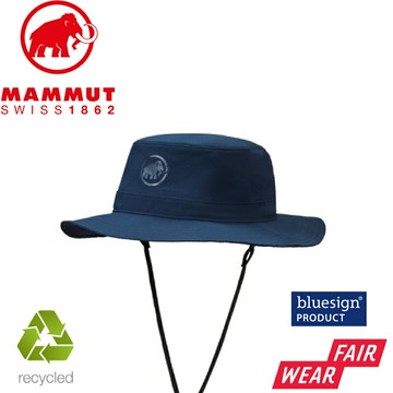 【MAMMUT 長毛象 Runbold Hat 防曬透氣漁夫帽《海洋藍》】1191-04614/休閒帽/防曬帽/遮陽帽