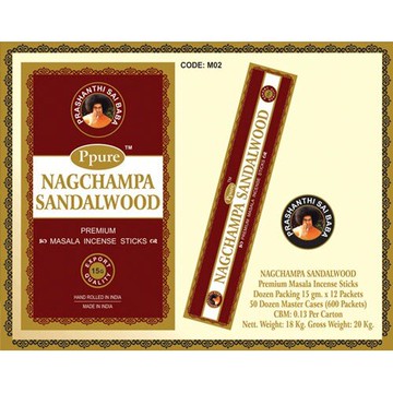 [綺異館]印度香 檀香 冥想 心靜 淨化 15g Ppure nagchampa sandalwood