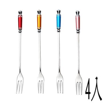 王樣韓式水果叉/甜點叉/叉子(4入)