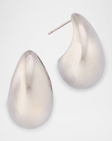 Polished Tapered Hoop Earrings