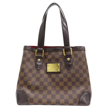 【二手名牌BRAND OFF】LOUIS VUITTON LV 路易威登 棕色 棋盤格 帆布 Hampstead PM 手提包 N51205