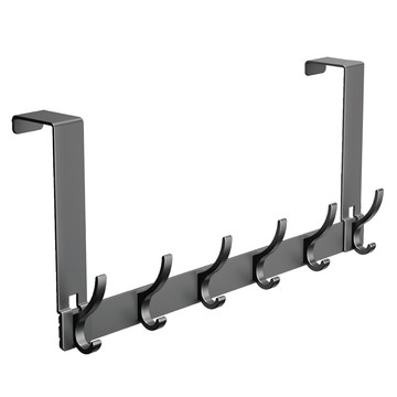 小麥購物 太空鋁門後掛鉤 一般款 C594  黑色  1個