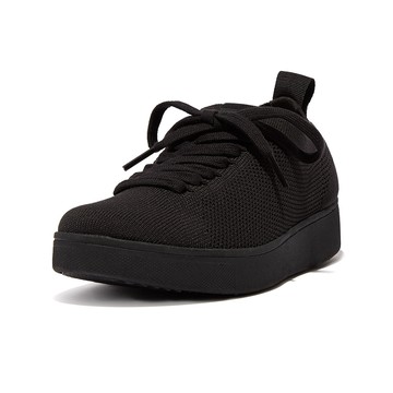 RALLY e01 MULTI-KNIT TRAINERS運動風繫帶休閒鞋−靚黑色