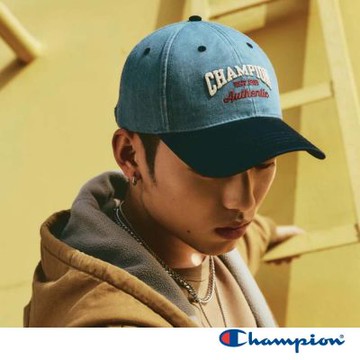 Champion 官方直營 中性 C-LIFE logo繡花棒球帽-水洗丹寧(U5AACCU01M2)
