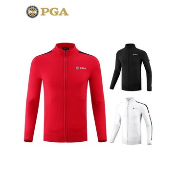 【兩件5折】PGA高爾夫服裝男士長袖外套立領加厚羊毛男裝上衣