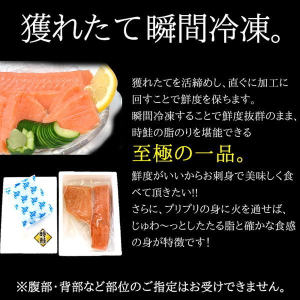 ギフト対応可 希少な鮭をご自宅で！時鮭（ときしらず） 刺身 400g ［A冷凍］