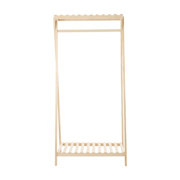 樂嫚妮  實木A字衣帽架吊掛衣架/寬80cm松木