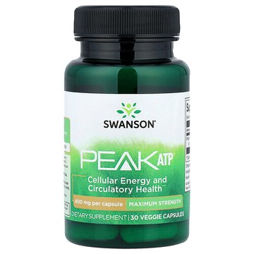 Swanson Vitamins, Peak ATP®，400 毫克，30 粒素食膠囊