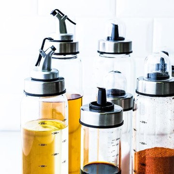 日式簡約耐熱玻璃油瓶防漏油壺大號調味瓶醬油瓶罐小醋瓶廚房用品