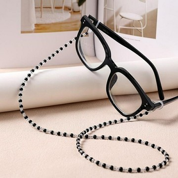 搭配固定器仿仿珍珠新款爆款潮款眼鏡鏈條創意防丟眼鏡繩掛鏈防掉