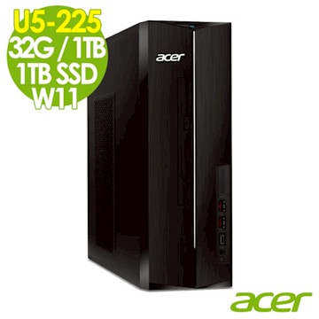Acer 宏碁 Aspire XC-1860 家用薄型電腦 (U5-225/32G/1TB+1TB SSD/300W/W11)