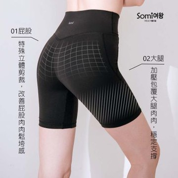 【Somi】屁股大腿塑型褲(三分外出內搭型)