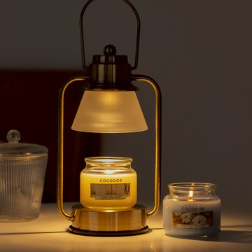 【COCODOR】小型融燭燈+香氛蠟燭95g組合 (生日/慶祝/新年/過年/春節/情人節/年末/紀念日/喬遷/療癒/慰勞/交換禮物/情人/推薦/送禮/禮盒)