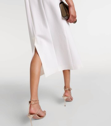 Oscar de la Renta Lace-trimmed wool-blend midi dress