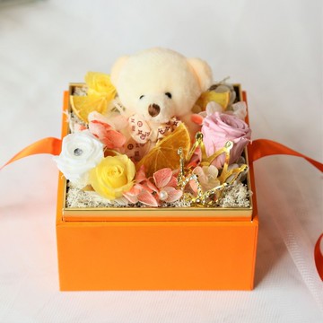 【Flower Plus】 愛馬仕橘 | 永生乾燥花禮盒