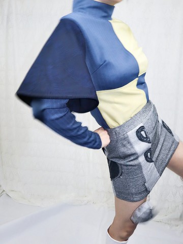 拼接設計小上衣1011NYmeikeiin原創設計手作