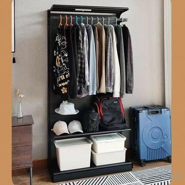 免運費 開立發票 桌麵收納架 桌上層架 置物架 五金少女金屬衣帽間開放式衣櫃落地式置物架多功能自由調節收納架z1