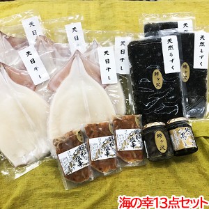 赤羽屋磯辺商店 青森の味！真空冷凍 生干しイカと海の幸（13点セット） 特産品