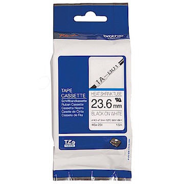 Brother HSe-251 熱縮管套標籤帶 ( 23.6mm 白底黑字 )
