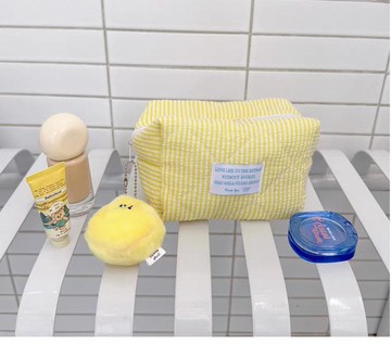 SEEU SODA/自制韓系少女奶油化妝包韓國洗漱收納包便攜筆袋