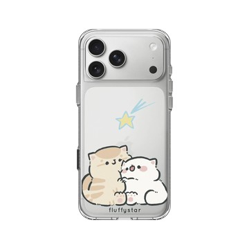 iPhone 17 Pro Max Clear Case（相機按鈕） 透明 - fluffystar 毛絨絨星人 - 許下心願