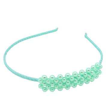 【Charme】韓國進口 優雅淑女風仿珠髮箍 綠色