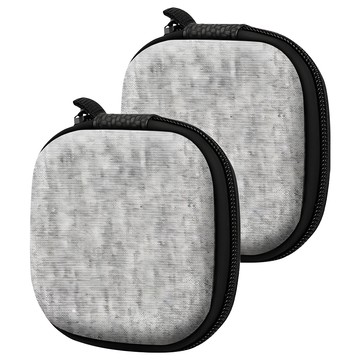 AHOYE EVA防水防壓耳機收納盒 2入組 尺寸: 9*8.5*3.5cm  p01_05243115  1組  灰色