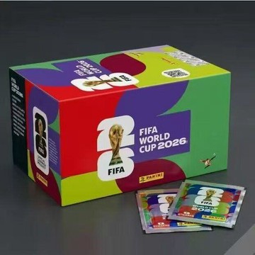 💥新品下殺💥帕尼尼FIFA2026球星卡貼紙梅西C羅收藏紀念貼紙貼紙冊收藏100包